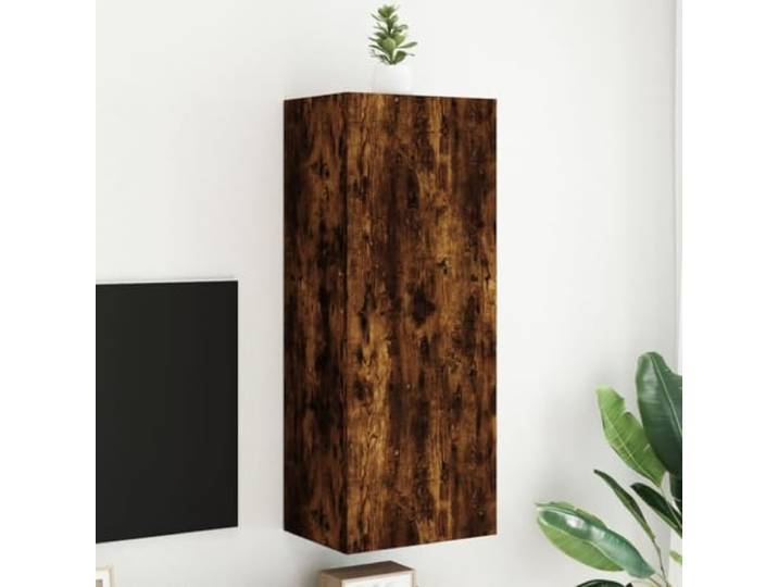 HEFZGDB TV-Wandschrank Räuchereiche 40,5x30x102 cm Holzwerkstoff mit 3 Fächern für Stauraum, Wandmontage TV-Konsole oder Wand-Nachttisch, langlebig und vielseitig einsetzbar