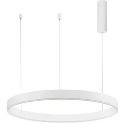 Nova Luce Motif LED Pendelleuchte Weiß dimmbar 80cm