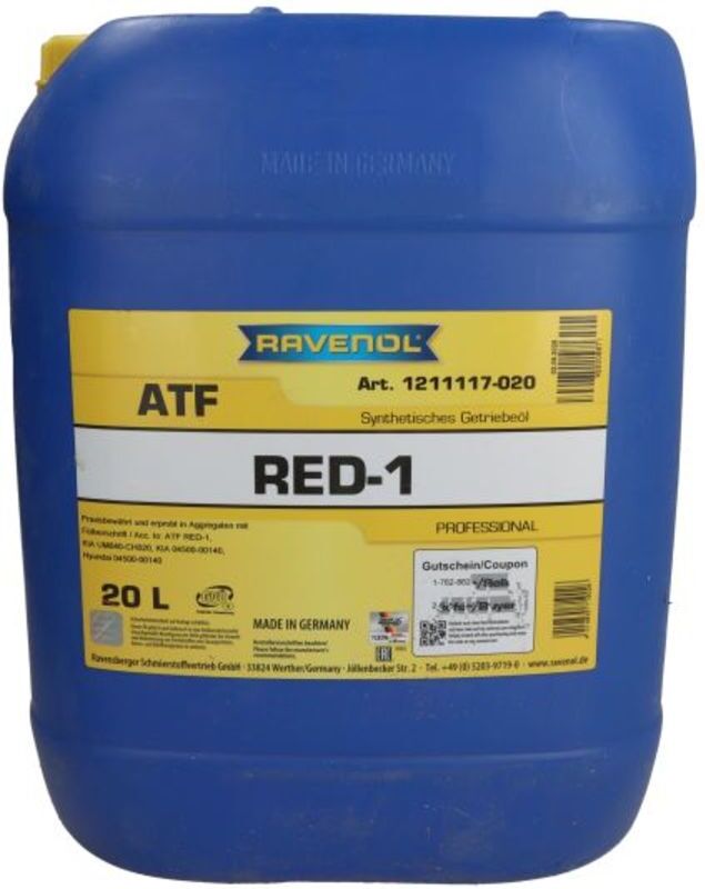 Ravenol Olio per cambio 1211117 RED-1 ATF RED-1 20L