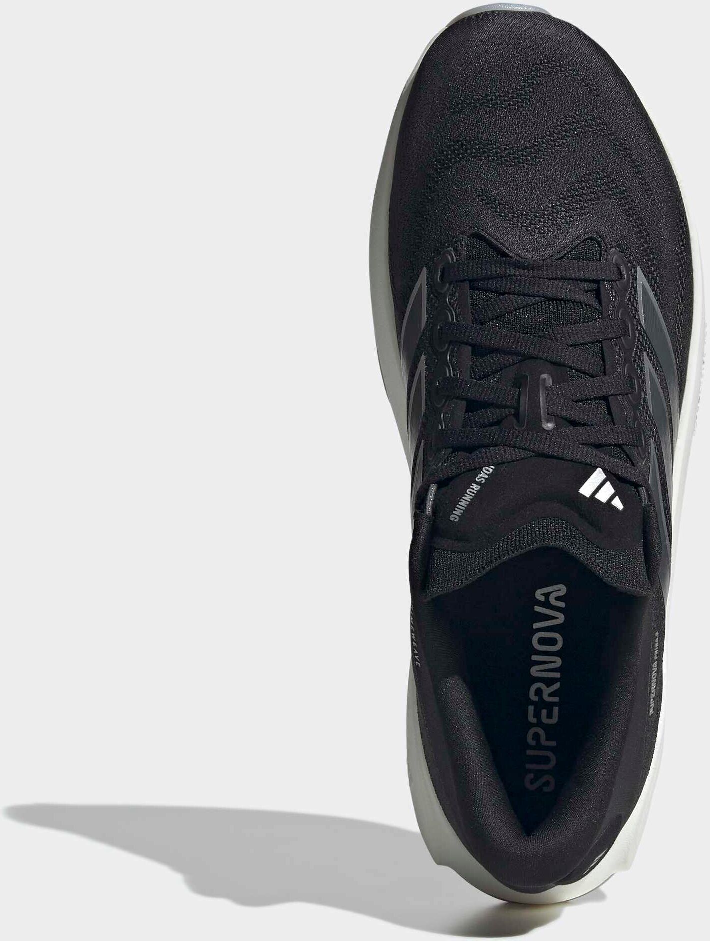 Laufschuh ADIDAS PERFORMANCE "SUPERNOVA PRIMA 3", Herren, Gr. 47, schwarz (core schwarz, ftwr weiß, carbon), Textil, Schuhe Laufschuh, für mehr Komfort
