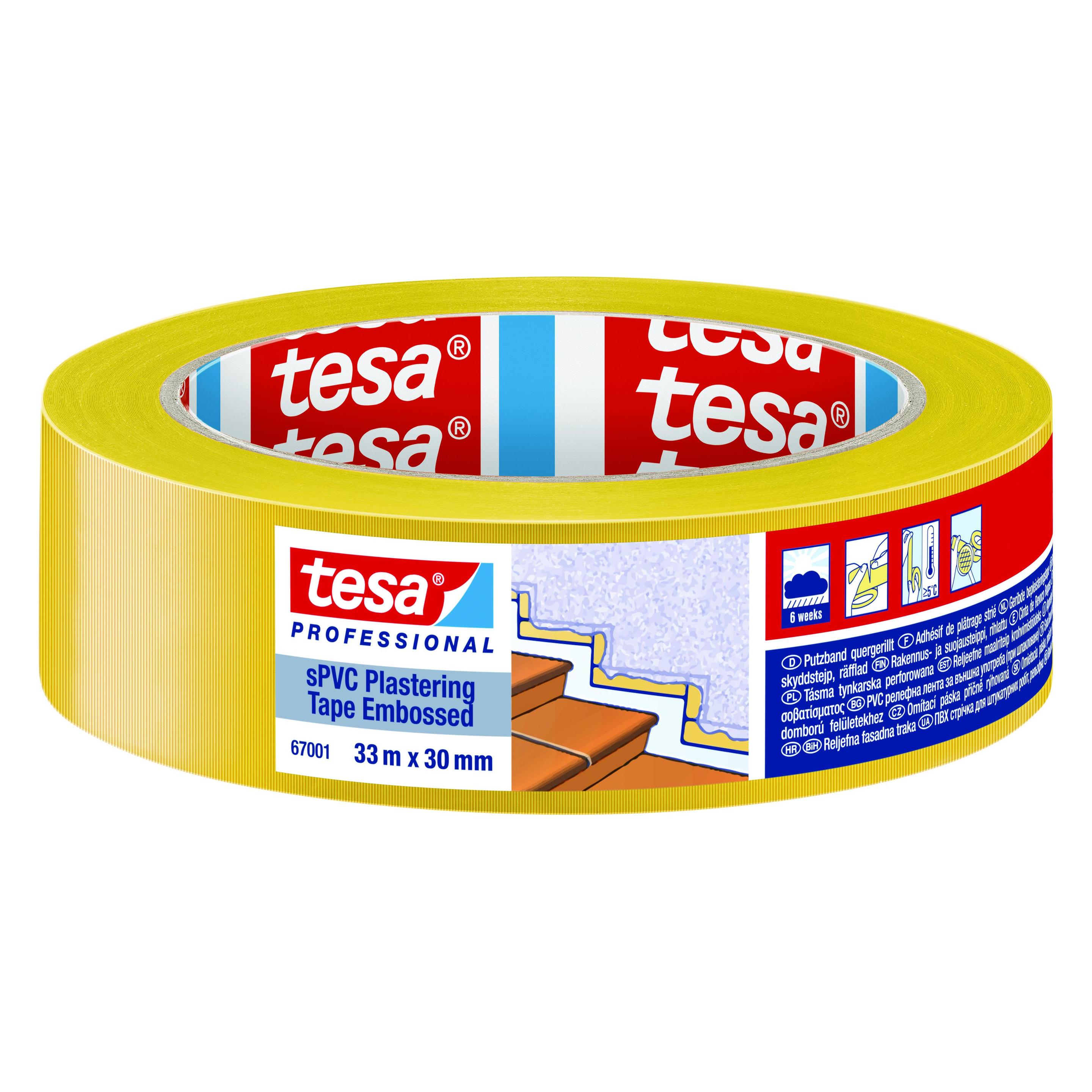 tesa sPVC Putzband quergerillt (30 mm) (67001-00000-00)
