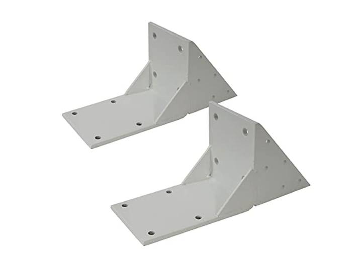 Mendler 2er-Set Dachsparrenadapter für Markise T122 T123 - weiß Dachsparren, Halterung, Adapter, für Kassetten-Markise