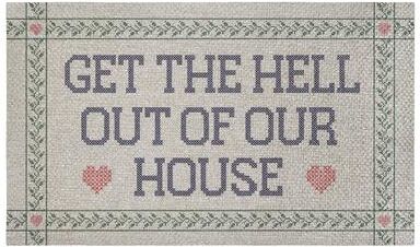Stupell Sassy Exit Sayings Door Mat Design By Lil' Rue, 18x30