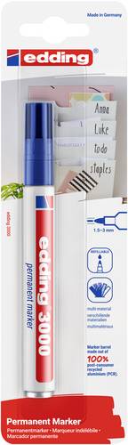 Edding 3000 4-3000-1-1003 Permanentmarker Blau wasserfest: Ja