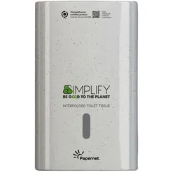 Papernet, Toilettenpapier, NATURE Einzelblatt-Toilettenpapier Spender, max. 2 Clip, 265x165x135 CO2 SIMPLIFY White (1 Stk.)