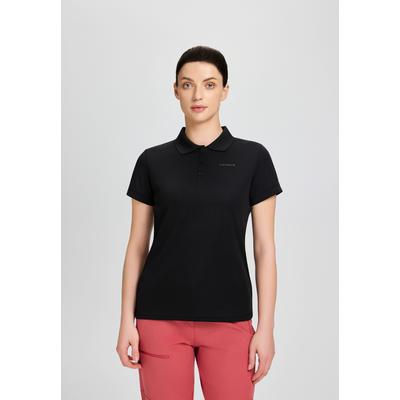 Poloshirt ICEPEAK "BAYARD", Damen, Gr. L, schwarz (basic schwarz), Obermaterial: 100% Polyester, Shirts, sportlicher Stil, pflegeleicht, schnelltrocknend, aus Polyester