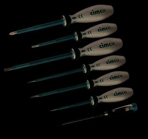 Cimco VDE Schraubendreher-Set 7teilig Schlitz, Kreuzschlitz Phillips