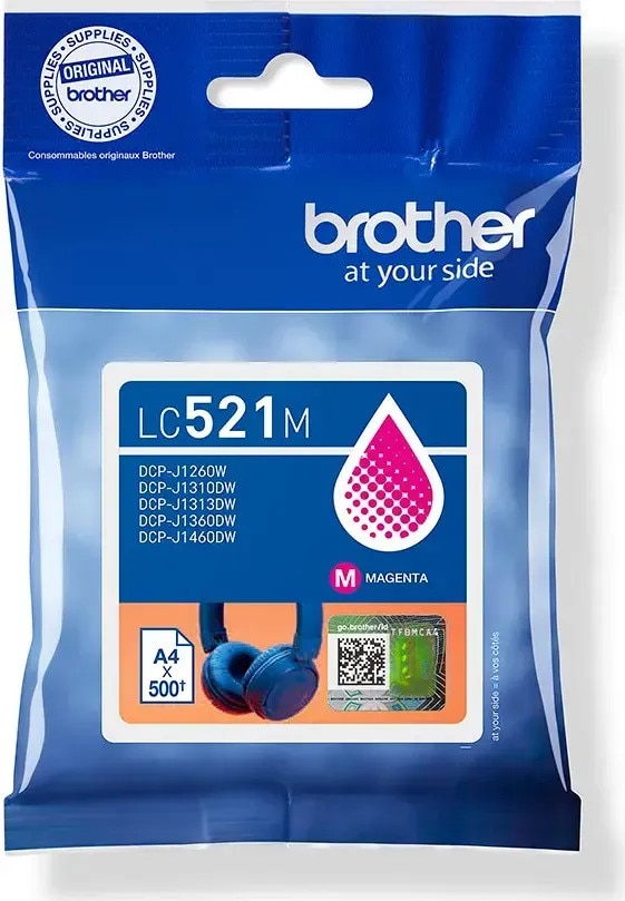 Brother LC-521Y Original Druckerpatrone Gelb für 500 Seiten LC521Y