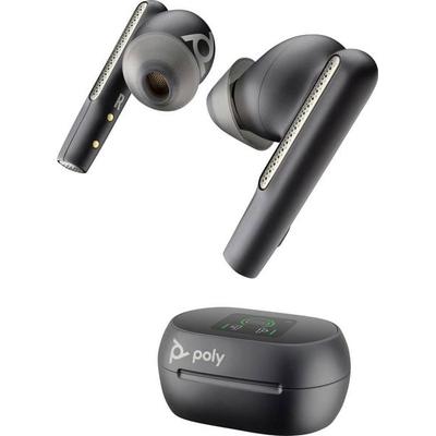 HP Poly Voyager Free 60+ In Ear Headset Bluetooth® Stereo Schwarz Noise Cancelling Headset, Induktion, Ladecase -