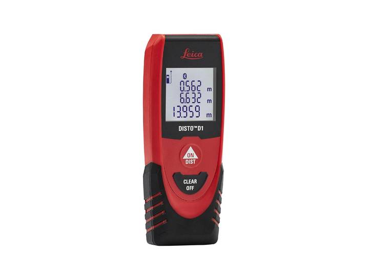 Entfernungsmesser LEICA Disto D1 , rot (rot, schwarz), B:4,35cm H:11,5cm L:2,35cm, Lasermessgeräte, Entfernungsmesser