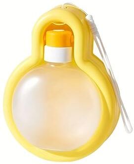 Market Central Portable Foldable Dog Water Bottle Large Capacity Pet Travel Bowl yellow