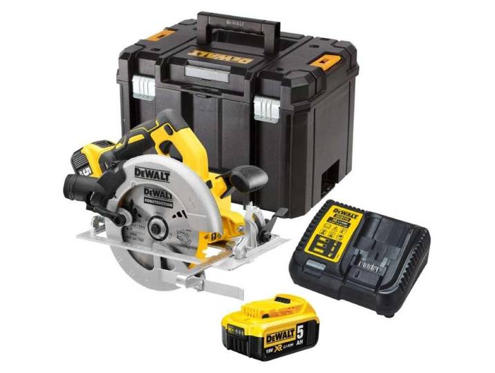 Scie circulaire Ø184mm 18V DEWALT DCS570P2-QW Brushless avec coffret et 2 batteries 5\,0 Ah
