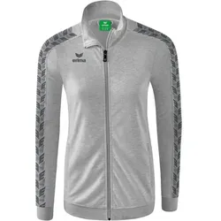 Erima Essential Team Tracktop Jacke Damen - hellgrau melange/slat