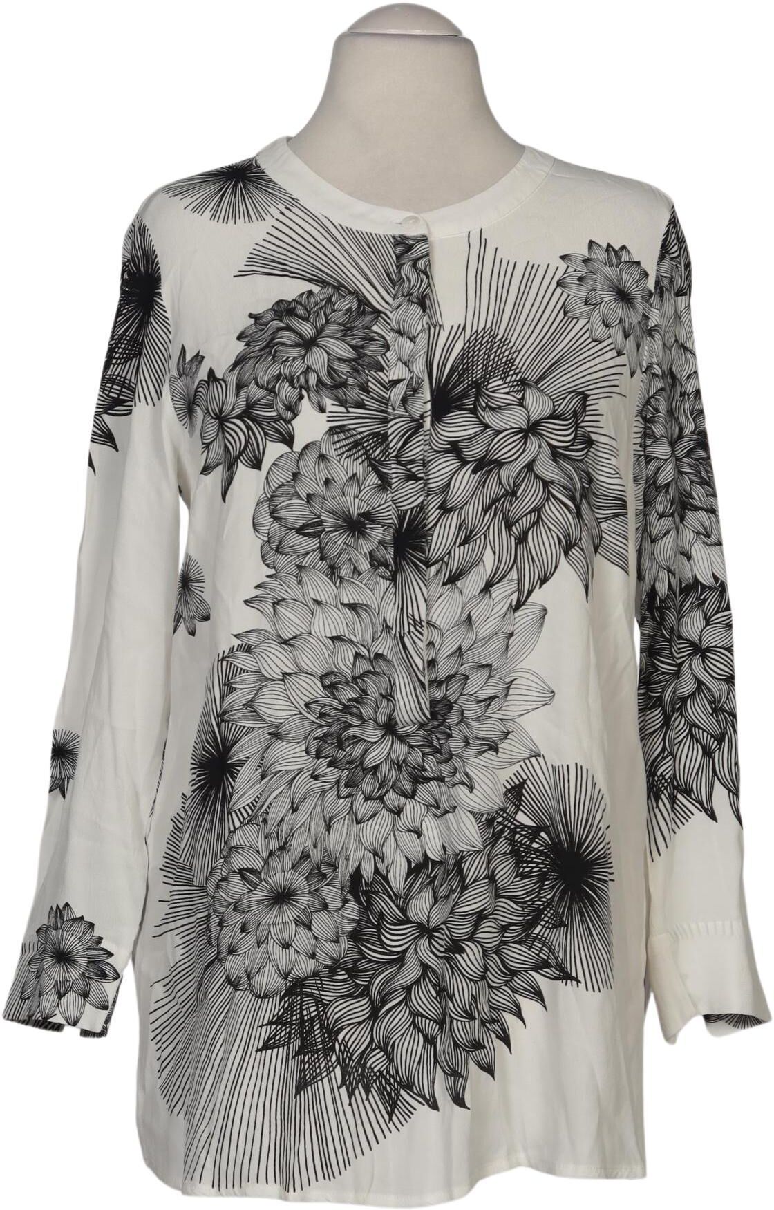 Ulla Popken Damen Bluse, Weiß, Gr. Xxl, Viskose - Second Hand