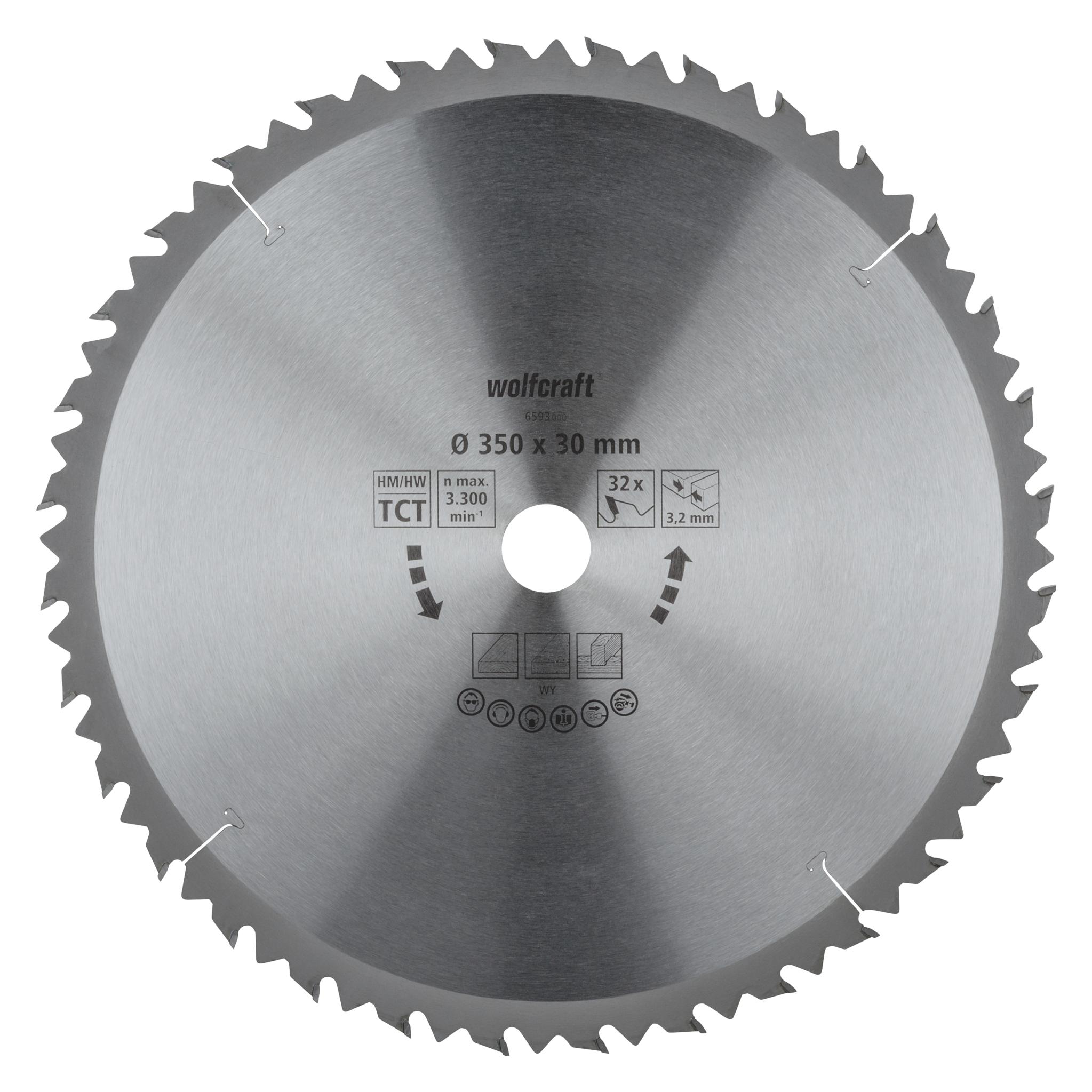 wolfcraft 1 Tischkreissägebl. HM, 32 Zähne, ø350mm (6593000)