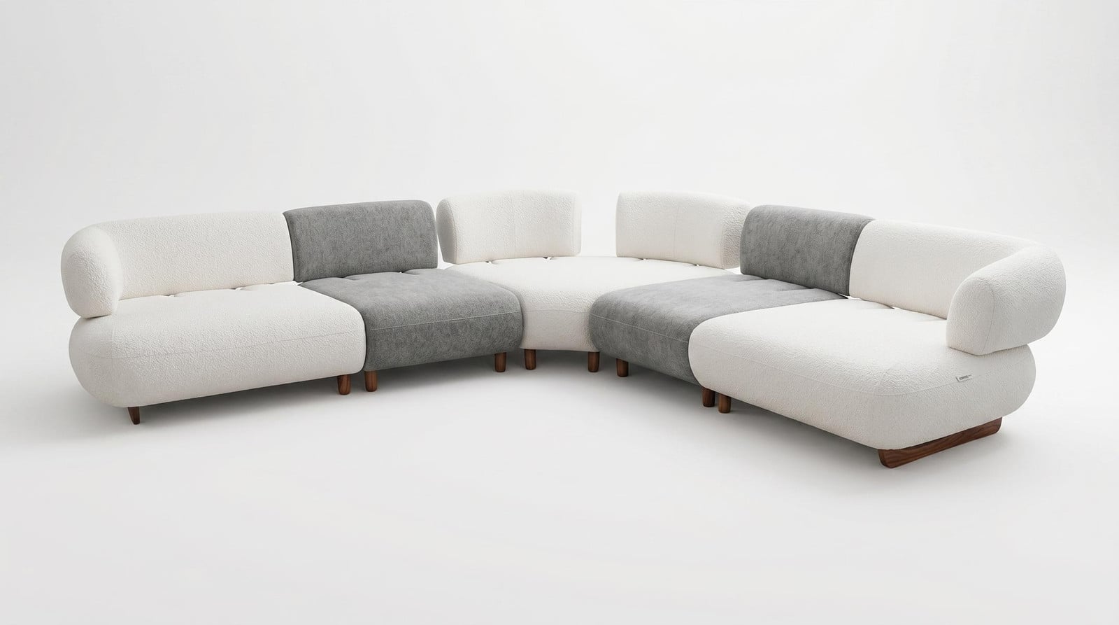 JVmoebel Modern L-vormig hoekbank voor de woonkamer, wit