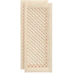 vidaXL Schranktüren 2 Stk. Gitterdesign 39,5x99 cm Massivholz Kiefer