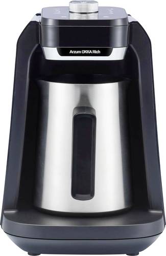 Arzum ESPRESSOKANNE mit MILCHAUFSCHÄUMER und WASSERTANK Kaffeemaschine Chrom Fassungsvermögen Tassen=5 mit Milchaufschäumdüse