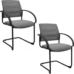 TST AIRWORK GR - TOPSTAR Besucherstühle grau 2er Pack