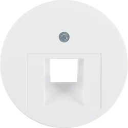 Hager WLF1007WG Zentralstück für UAE Steckdose R.Classic polarweiß, glänzend