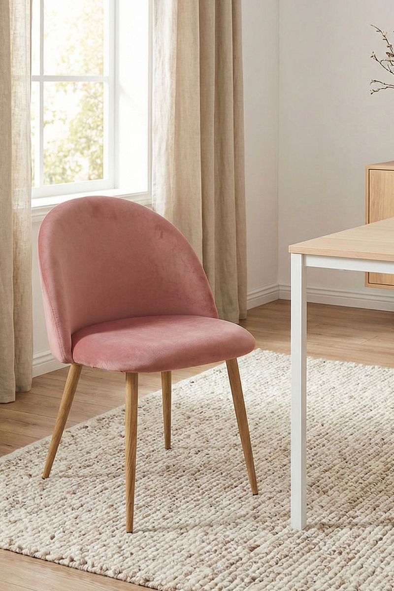RegalosMiguel Silla Vint Terciopelo - Rosa