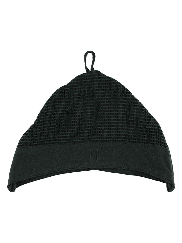 Rento Saunahut ''Kenno'' in Schwarz/ Grün - (B)39 x (H)30 cm - onesize