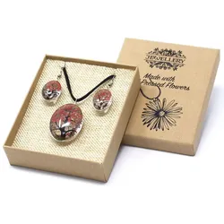 Pressed Flowers - Tree of Life set - Coral