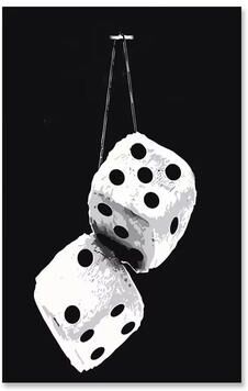 Inspired Finds Black And White 8 Ball Billiards Canvas Wall Art Modern Pool Room Decor Poster 15.75x23.62in Unframed lucky Dice Drop