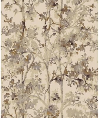 Inspired by Color Shimmering Foliage Khaki Wallpaper