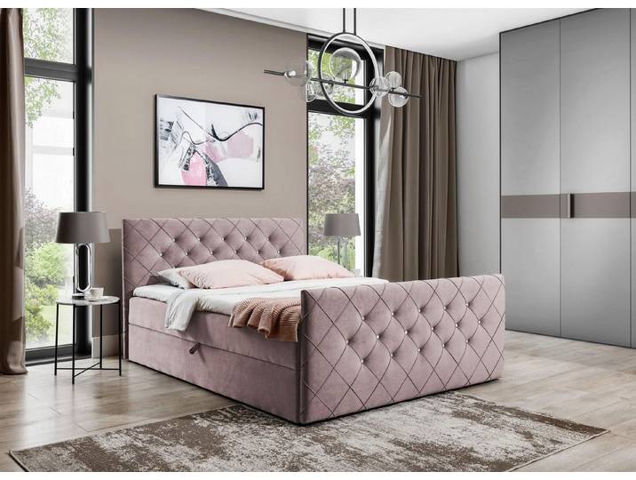 Xlmoebel Boxspringbett Chesterfield Boxspringbett mit Bettkasten in edlem Design (1-St., Bett), Hergestellt in Europa
