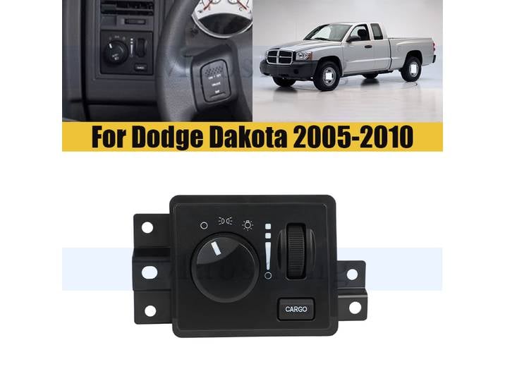 Interrupteur de phare de tableau de bord, interrupteur de luminosité pour Dodge Dakota 2005 – 2010, réglage de la luminosité du phare, bouton coulissant latéral