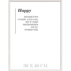 Intertrading Bilderrahmen Happy 31,5 x 41,5 cm Holz Weiß XL (Extra Large)