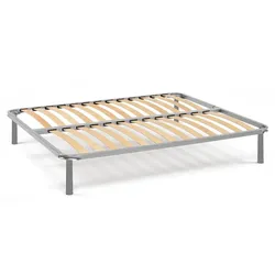 Dmora Doppelbettboden Malvina, Orthopädische Basis aus Birkensperrholz mit 13 Latten, 100% Made in Italy, Cm 180x190h 34
