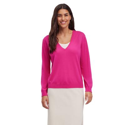 Strickpullover FALKE "FALKE Pullover", Damen, Gr. S, pink (gloss (8550)), Pullover Strickpullover
