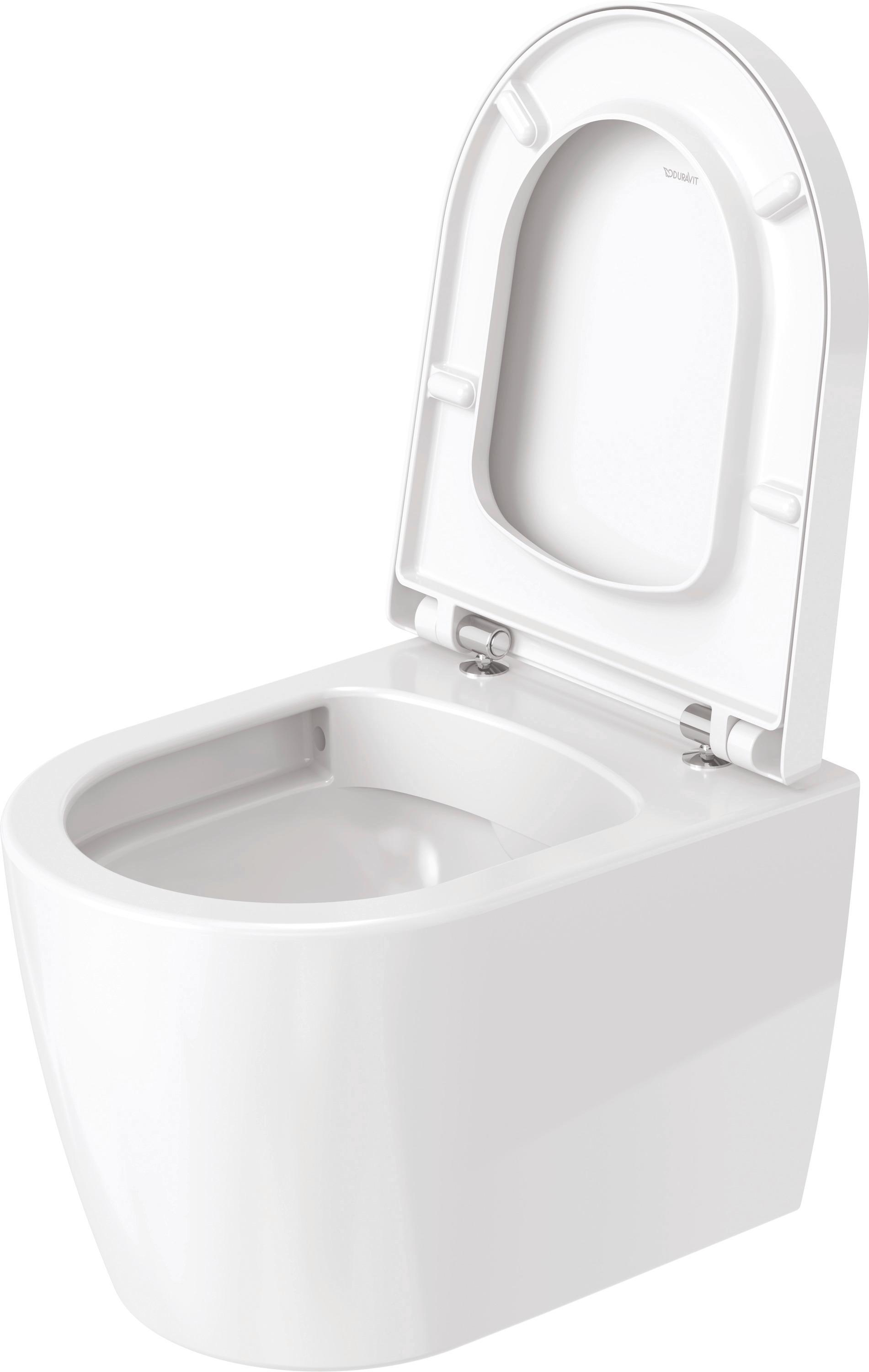 Duravit ME by Starck Wand-WC Compact, Rimless, Tiefspüler, Durafix, 370x480mm, 253009AA00