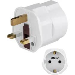 Goobay Reise Netzadapter EU für UK, weiß