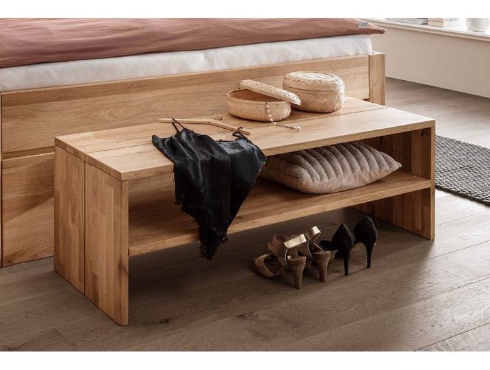 Bank 130cm 'Cleveland' Wildeiche massiv geölt