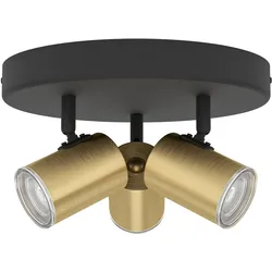 300586 LED-Deckenleuchte Spot GU10 IP44 Ø25cm 3-flammig gold - Consuma 1