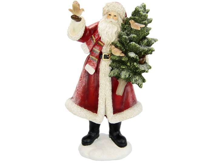 Weihnachtsfigur I.GE.A. Nikolaus , rot, B:15cm H:29cm, Polyresin, Dekofiguren, Weihnachtsfigur, Nikolaus Dekoration