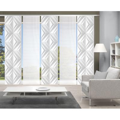 Schiebegardine VISION S "FRESKO", grau, B:60cm H:260cm, Polyester, Gardinen, DIGITALDRUCK