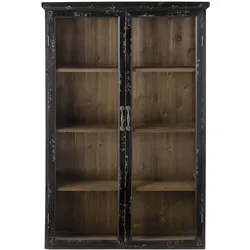 Bloomingville Kabinett Hazem aus Tannenholz, 81 x 22 x 122 cm, schwarz