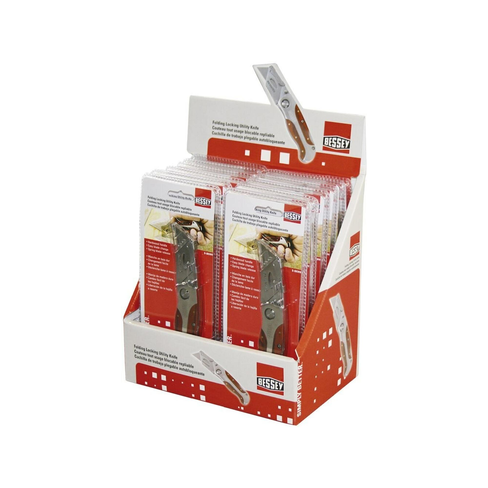 Bessey Klingen-Klappmesser mit Holzgriff Erdi (DBKWH-EU)