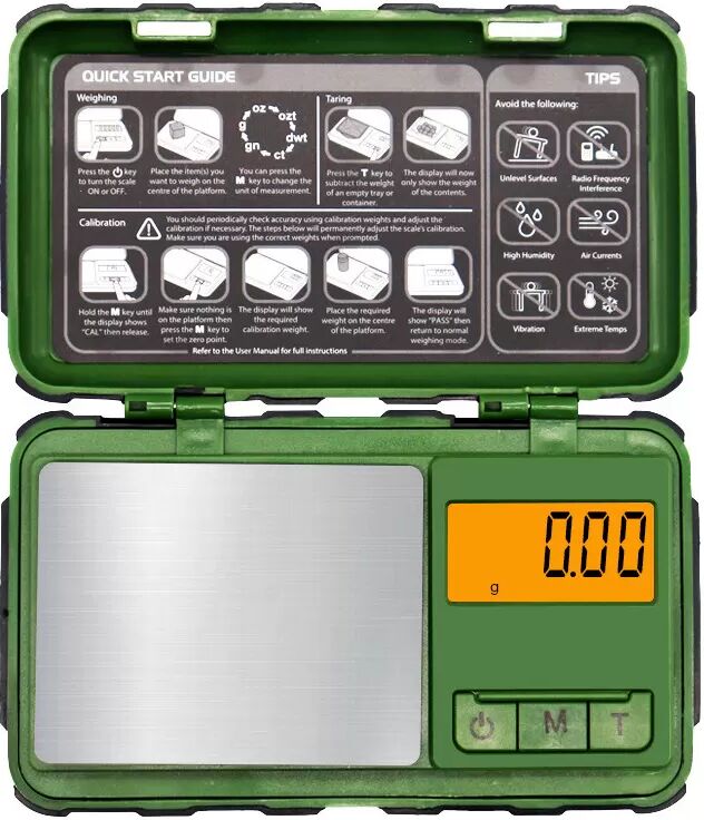 INF Hochpräzise Digitalwaage - 100g Kapazität, 0.01g Genauigkeit Grün