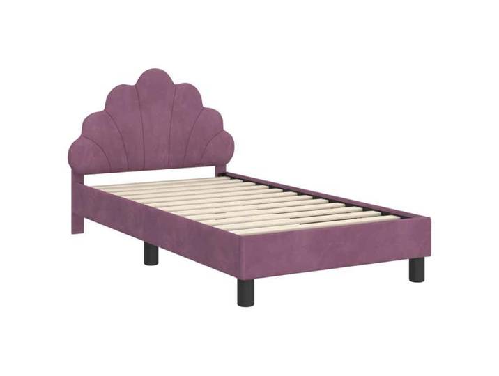 Petit simple Lit - Cadre de lit 1 PLACES - pour enfants avec tête de lit Pourpre 80x160cm 288032fpv43d