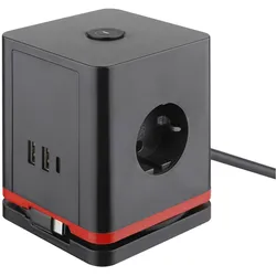 Olympia, Steckdosenleiste, Steckdosenwürfel IOIO SW 1000 (3x, USB-A, USB-C, 1.50 m)