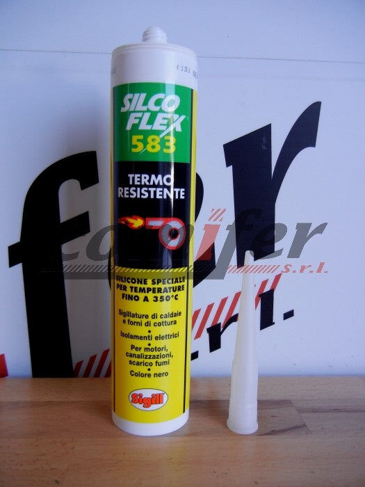 Sigill Silicone Silcoflex 583 Termo Resistente Nero (310ml)