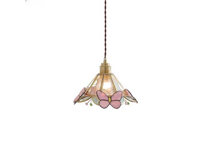 Papillon décoration LED lampe suspendue balcon chambre d'enfants décoration verre clair nordique moderne pendentif éclairage
