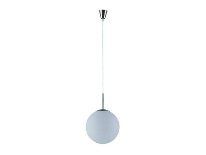 Lindby Suspension en verre Marike à intensité variable (Moderne) Blanc Verre e. a. pour Salon & Salle manger (1 lampe\,à E27)\, Luminaire Lampe plafond Plafonnier