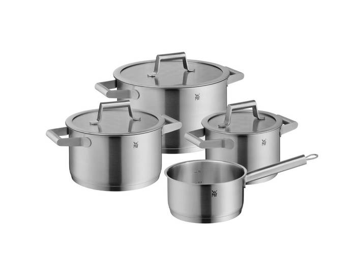 WMF Kochtopfset Comfort Line, Silberfarben, Metall, 4-teilig, 16 cm,20 cm,16 cm, rostfrei, TransTherm®-Allherdboden, Kochgeschirr, Töpfe, Topfsets