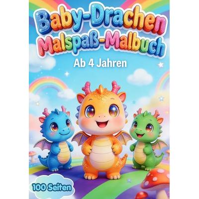 Baby-Drachen Malspaß-Malbuch - 100 Seiten ab 4 Jahren, Taschenbuch von Tobias Wieczorek, Epubli, 978-3-565-38282-8